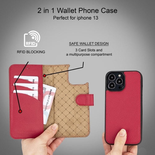 Apple iPhone 13 Series Colorful Detachable Leather Wallet Case - MW Pung.G