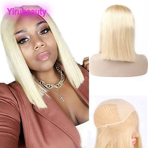 Indian Human Hair Products 10-18inch 13x4 Bob Hair Lace Front Wigs
