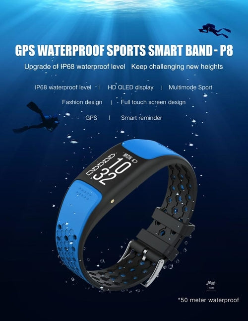 Smart Fit Sporty Fitness Tracker and Waterproof Swimmers Watch Pung.G