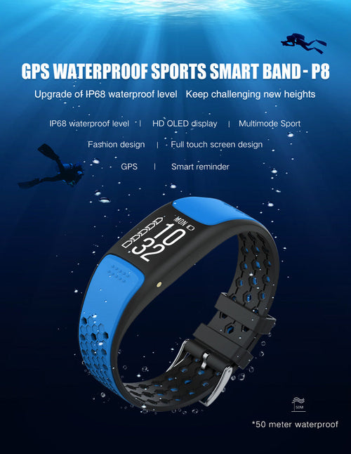 Smart Fit Sporty Fitness Tracker and Waterproof Swimmers Watch Pung.G